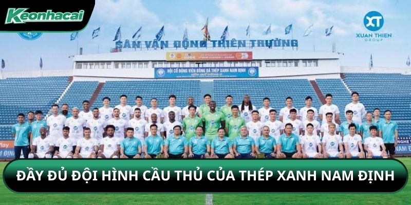 Đầy đủ đội hình cầu thủ của Thép xanh Nam Định
